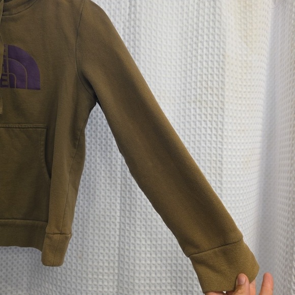The North Face Hoodie Womens M Green Pullover Sweatshirt Logo Outdoors Adult - Picture 4 of 9